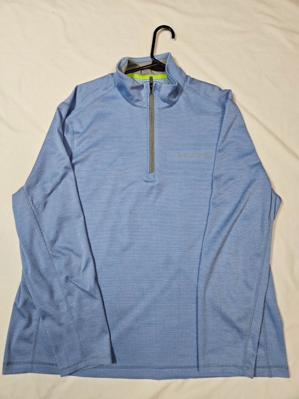 Vineyard Vines Light Blue Golf Chic Ladies Sankaty Quarter Zip Pullover XL 🪻⛳